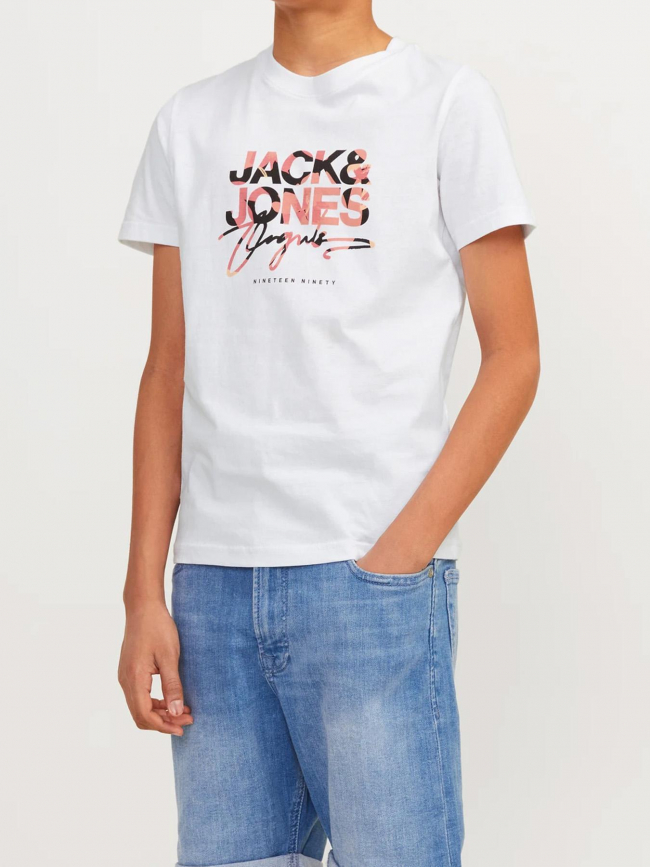 T-shirt aruba aop branding blanc homme - Jack & Jones