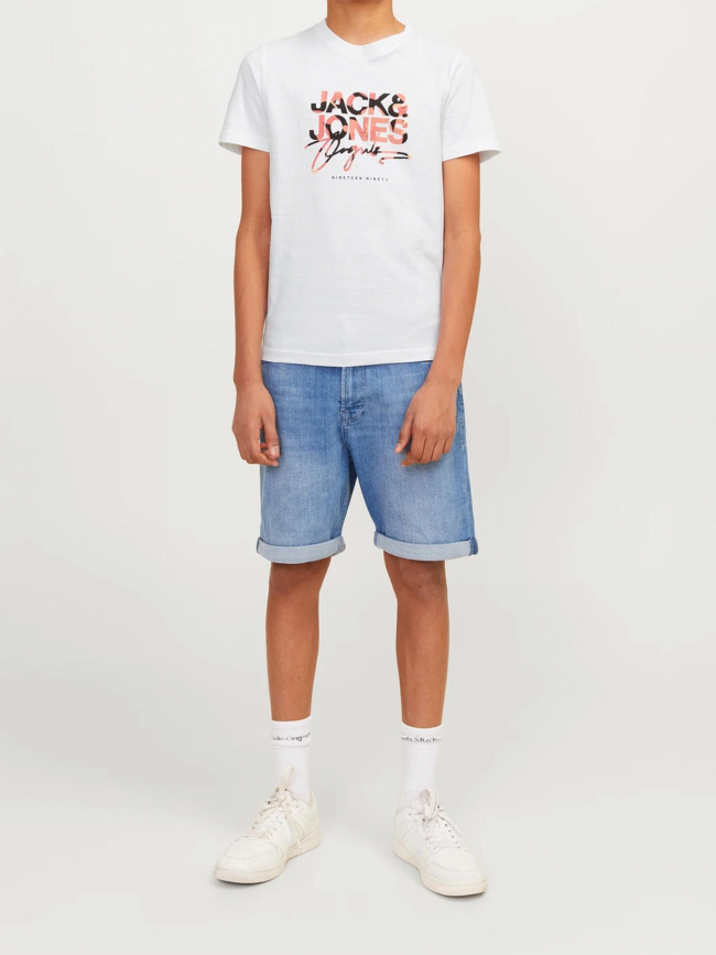 T-shirt aruba aop branding blanc homme - Jack & Jones