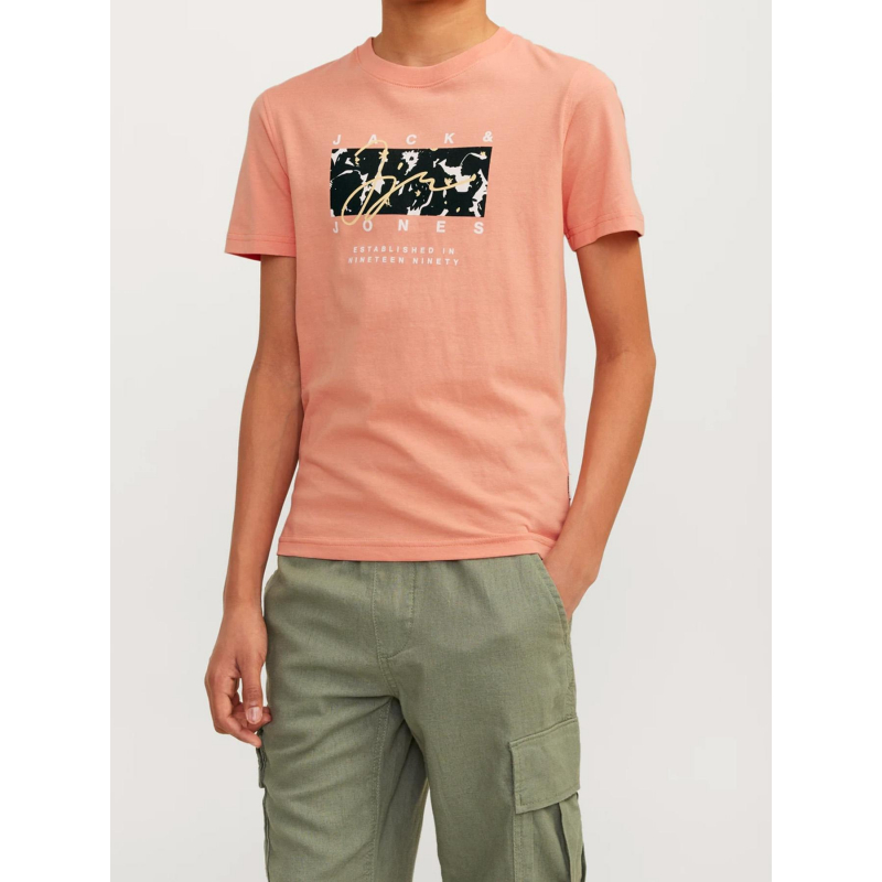 T-shirt aruba aop branding orange homme - Jack & Jones