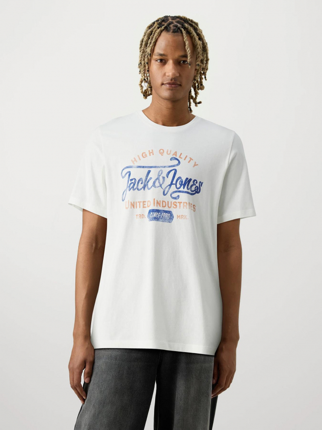 T-shirt blulouie blanc homme - Jack & Jones