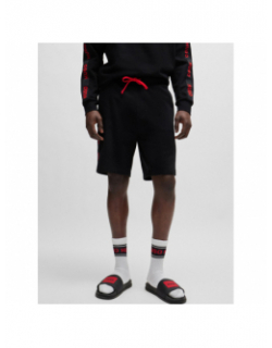 Short jogging bande logo noir rouge homme - Hugo