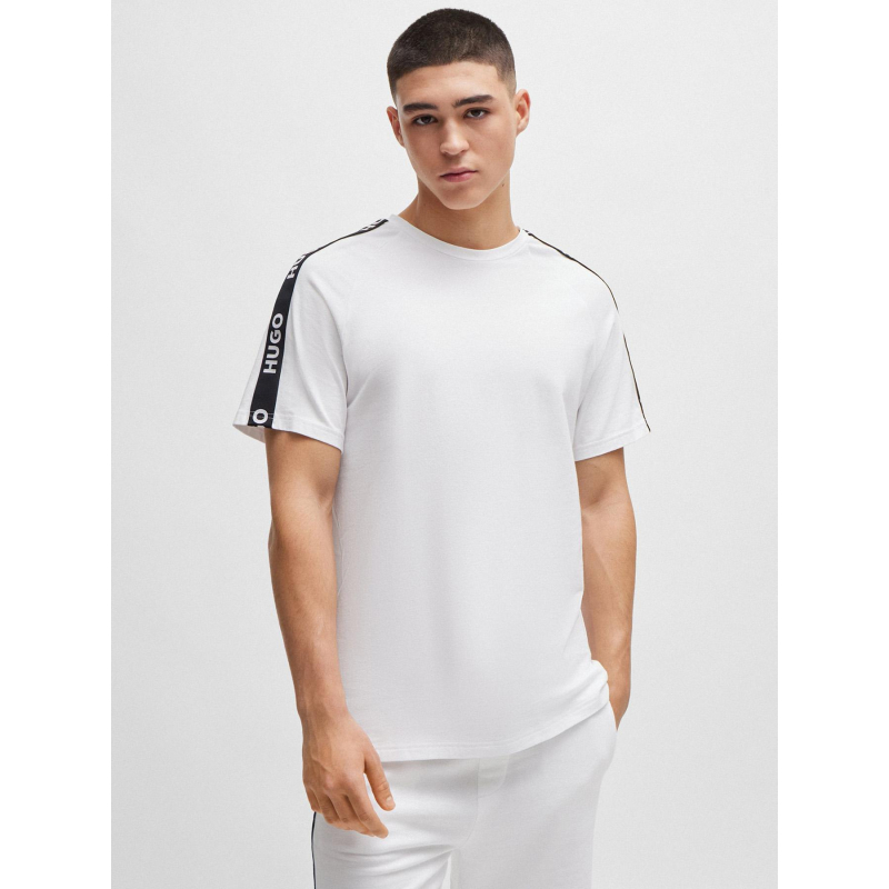 T-shirt sporty bande logo blanc homme - Hugo