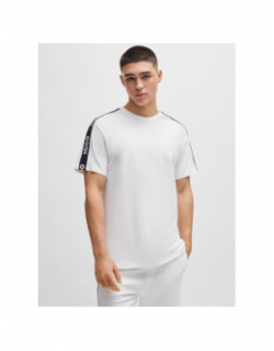 T-shirt sporty bande logo blanc homme - Hugo