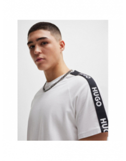 T-shirt sporty bande logo blanc homme - Hugo