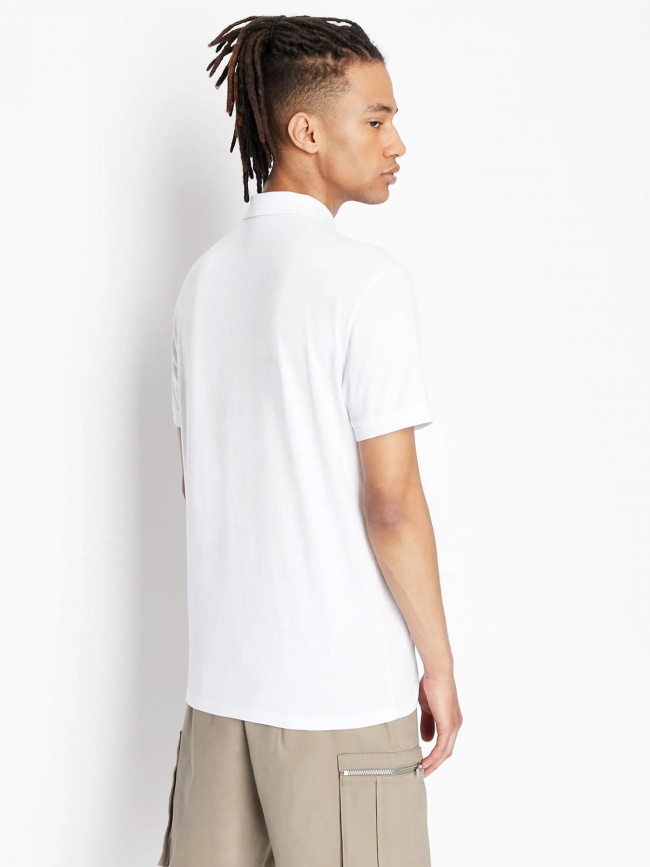 Polo uni logo blanc homme - Armani Exchange