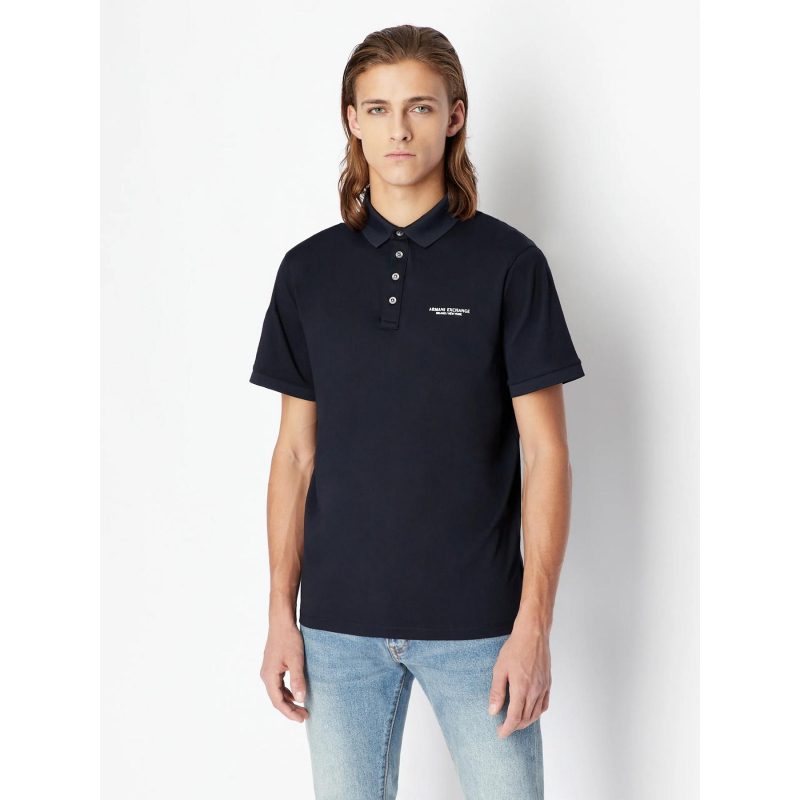 Polo uni logo noir homme - Armani Exchange