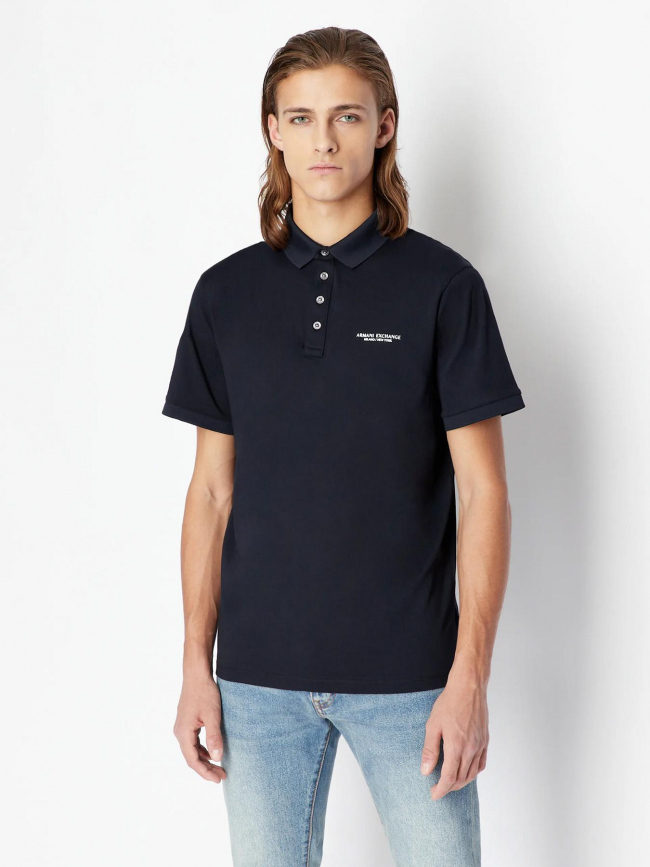 Polo uni logo noir homme - Armani Exchange