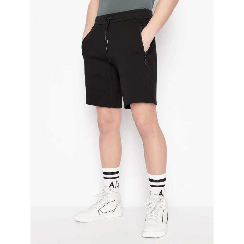 Short jogging poches zippées noir homme - Armani Exchange