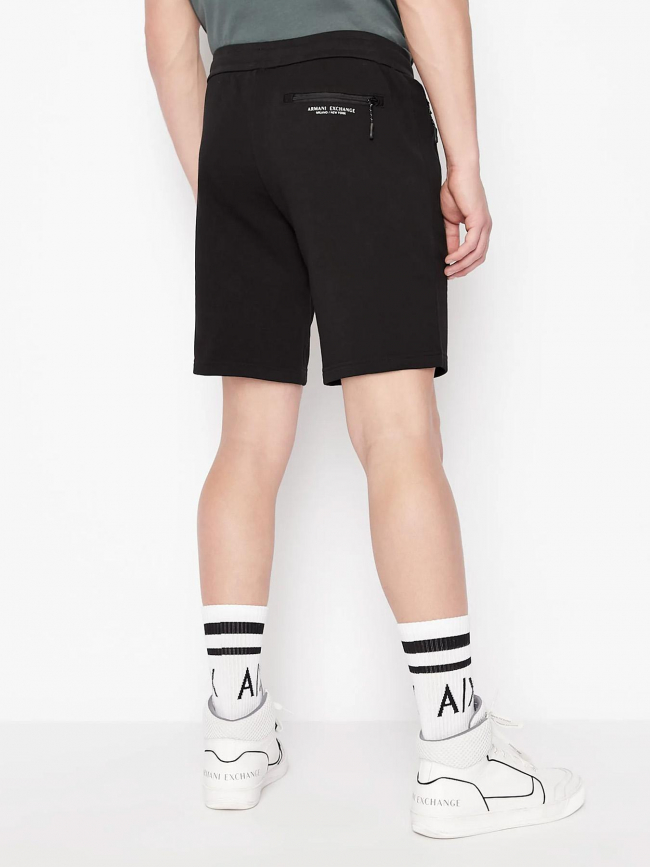 Short jogging poches zippées noir homme - Armani Exchange