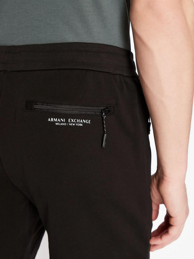 Short jogging poches zippées noir homme - Armani Exchange