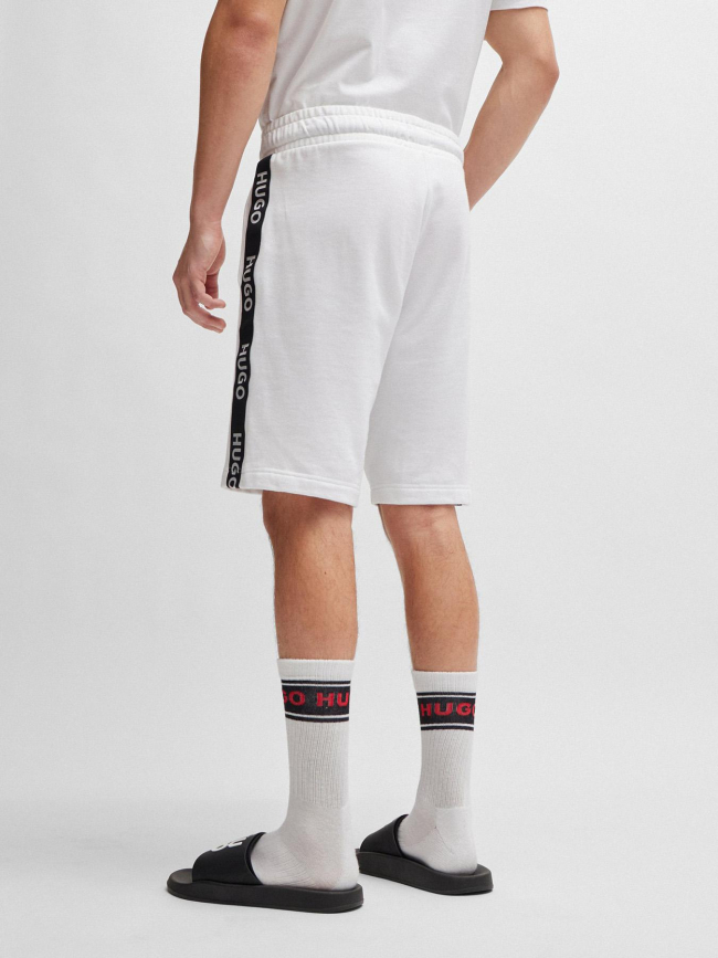 Short jogging sporty bande logo blanc homme - Hugo