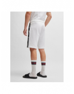 Short jogging sporty bande logo blanc homme - Hugo