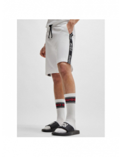 Short jogging sporty bande logo blanc homme - Hugo