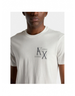 T-shirt uni slim logo blanc homme - Armani Exchange