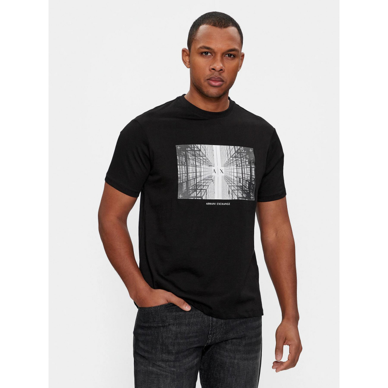 T-shirt imprimés noir homme - Armani Exchange