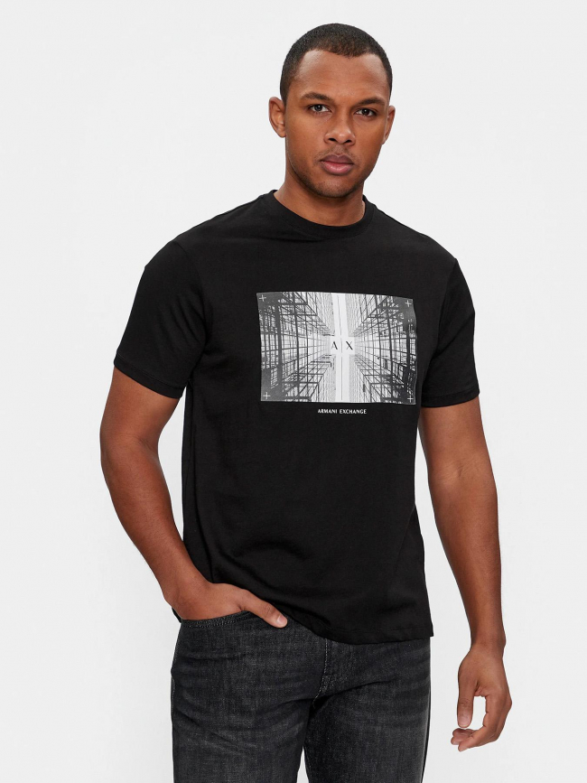 T-shirt imprimés noir homme - Armani Exchange