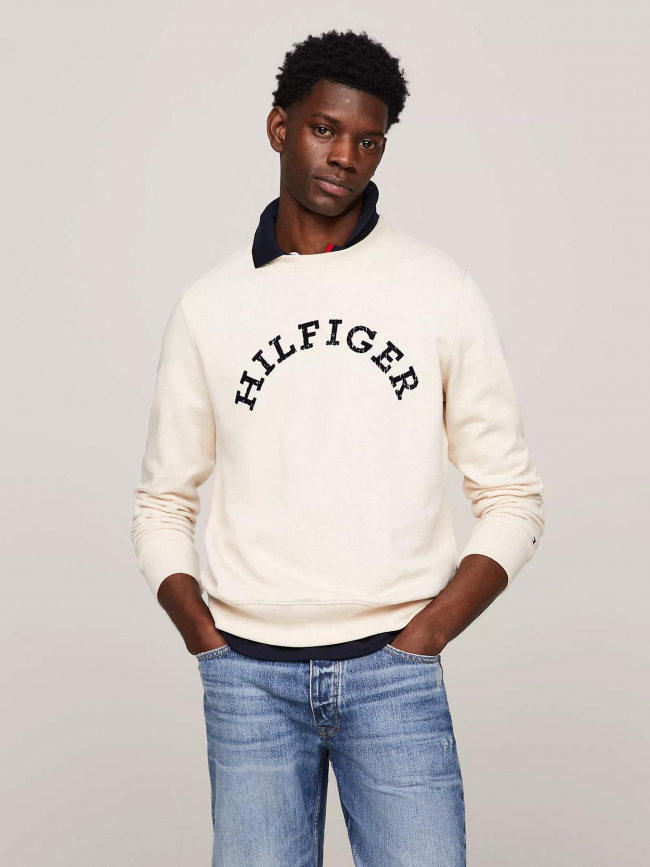 Sweat arched beige homme - Tommy Hilfiger