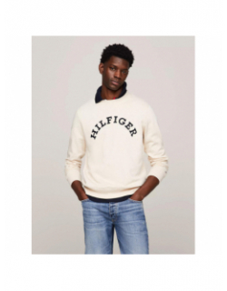 Sweat arched beige homme - Tommy Hilfiger