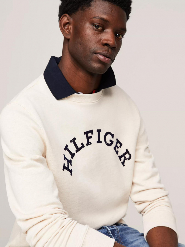 Sweat arched beige homme - Tommy Hilfiger