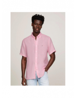 Chemise en lin pigment dyed rose homme - Tommy Hilfiger