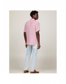 Chemise en lin pigment dyed rose homme - Tommy Hilfiger