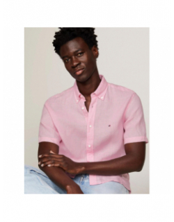 Chemise en lin pigment dyed rose homme - Tommy Hilfiger