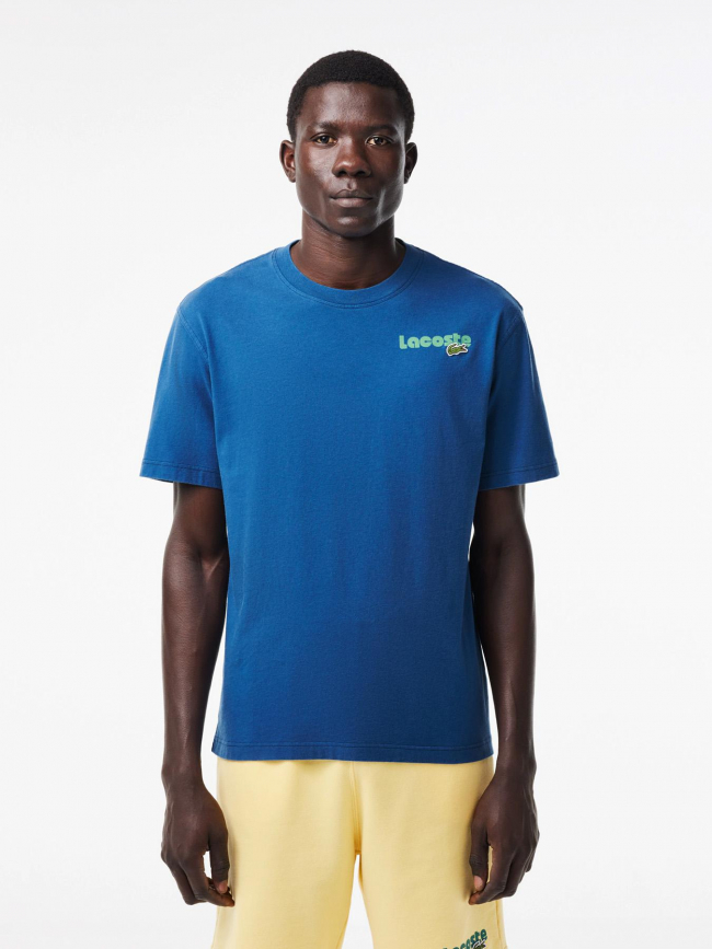 T-shirt logo vert bleu homme - Lacoste