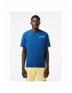 T-shirt logo vert bleu homme - Lacoste