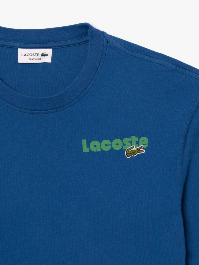 T-shirt logo vert bleu homme - Lacoste