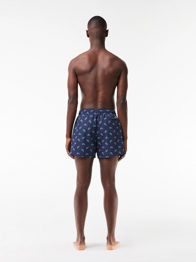 Short de bain logo crocodile bleu marine homme - Lacoste