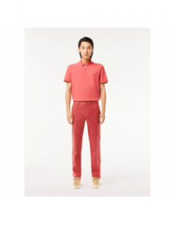 Pantalon chino core essentials rouge homme - Lacoste