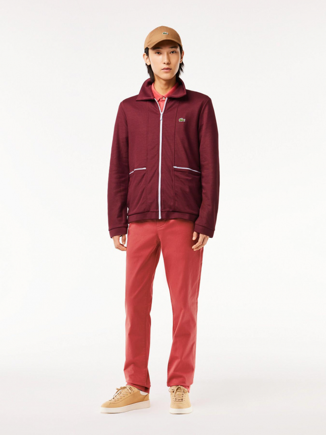 Pantalon chino core essentials rouge homme - Lacoste