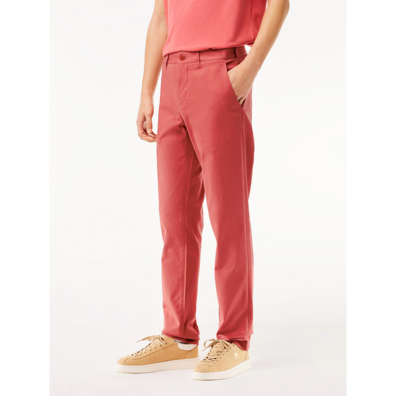 Pantalon chino core essentials rouge homme - Lacoste