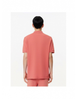 Polo uni logo rose orange homme - Lacoste