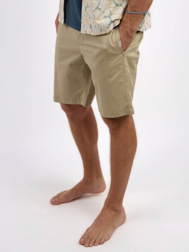 Short chino taille élastique naghel beige homme - Oxbow