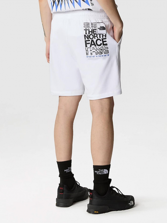 Short jogging graphic logo blanc homme - The North Face