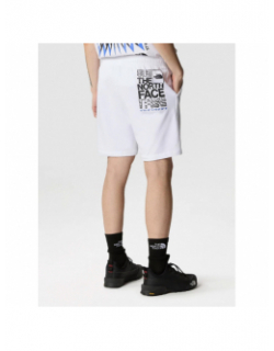 Short jogging graphic logo blanc homme - The North Face