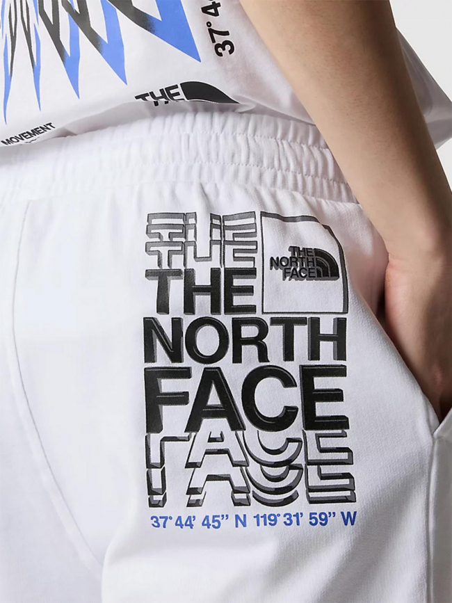 Short jogging graphic logo blanc homme - The North Face