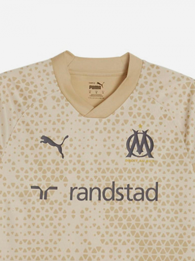 Maillot de football OM training beige enfant - Puma