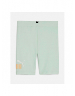 Short cycliste essential logo vert fille - Puma