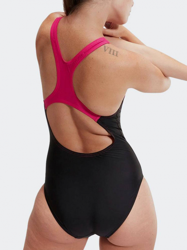 Maillot de bain natation 1 pièce eco medley noir rose femme - Speedo