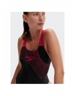 Maillot de bain natation 1 pièce eco medley noir rose femme - Speedo