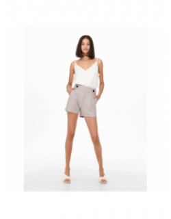 Short taille haute geggo beige femme - Jacqueline De Yong