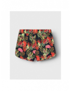 Short fluide imprimés vinaya noir vert fille - Name It