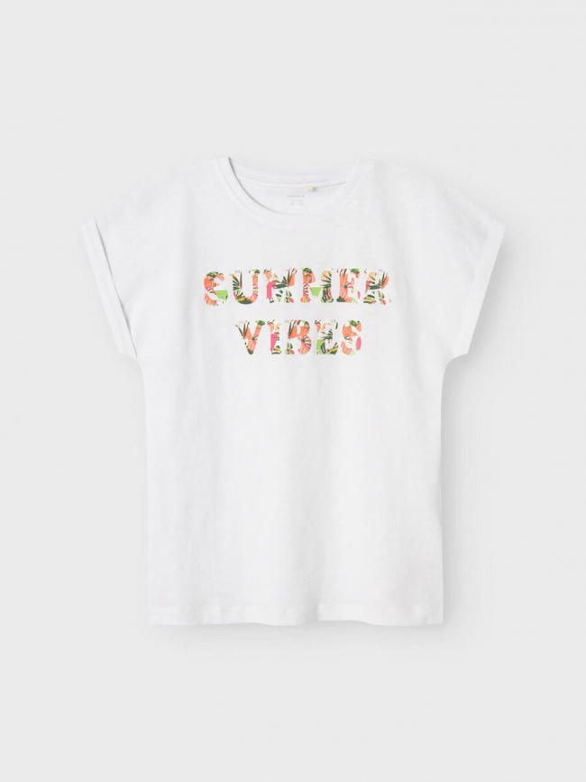 T-shirt amma summer vibes blanc fille - Name It