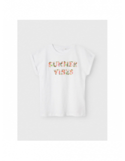 T-shirt amma summer vibes blanc fille - Name It