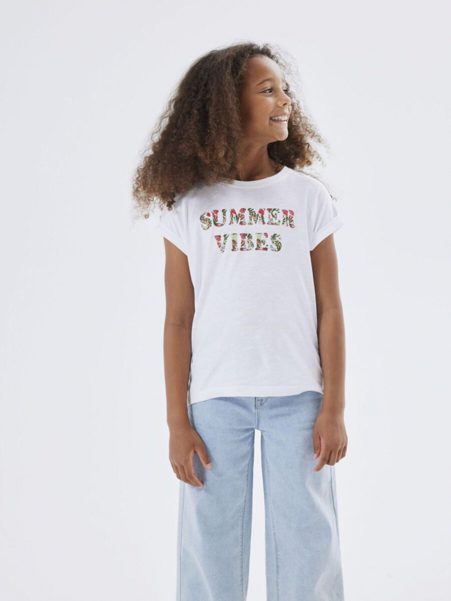 T-shirt amma summer vibes blanc fille - Name It