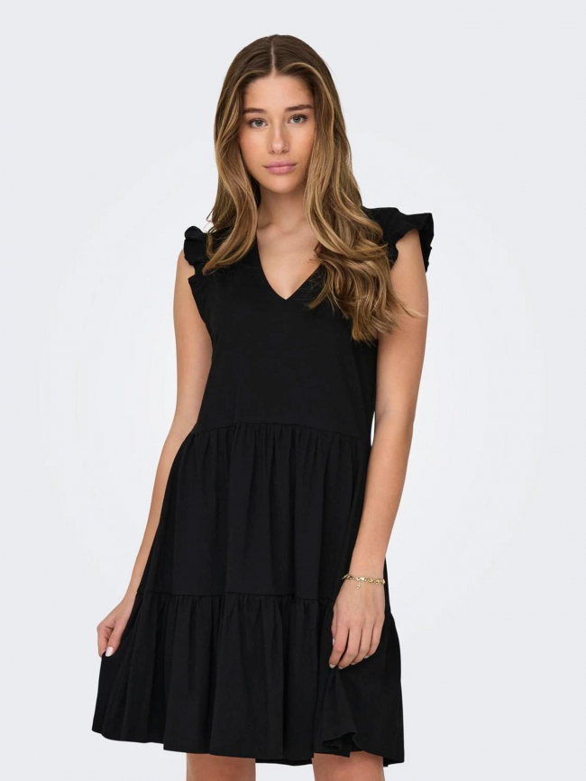 Robe courte ample may noir femme - Only