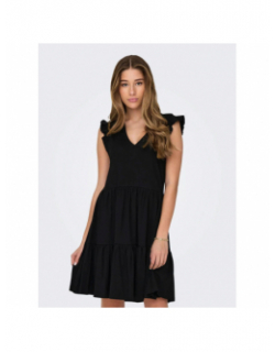 Robe courte ample may noir femme - Only