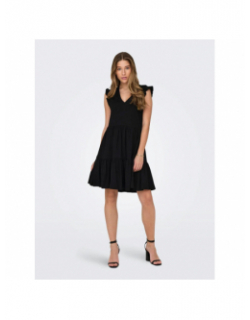 Robe courte ample may noir femme - Only